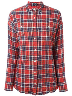 checked twisted back shirt R13