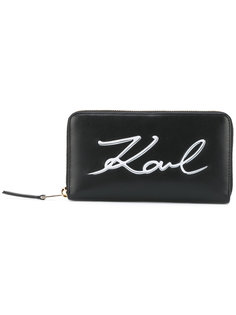 кошелек Signature с круговой молнией Karl Lagerfeld