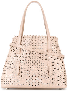 circular pattern perforated tote Alaïa