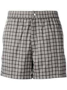 checked swimming shorts Brioni