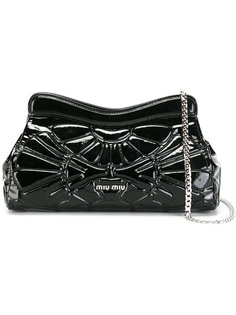 клатч с тиснением Miu Miu