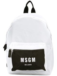 рюкзак с принтом логотипа MSGM