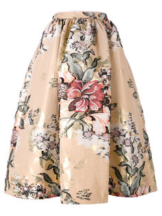 юбка миди с цветочной отделкой  Fendi