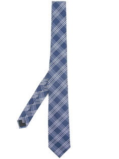 галстук с простроченным узором в клетку Cerruti 1881