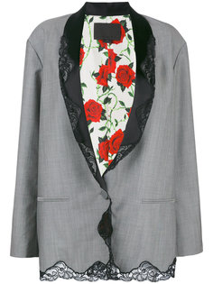 lace trim pinstriped blazer Alexander Wang