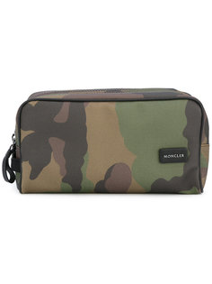 camouflage print washbag Moncler