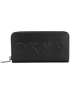 debossed logo zip-around wallet DKNY