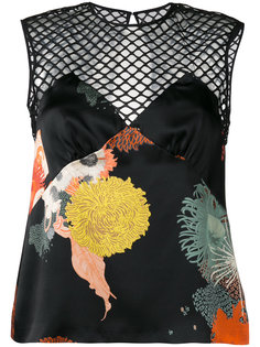 cut out patterned top Dries Van Noten