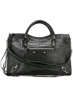 сумка-тоут с эффектом змеиной кожи Balenciaga