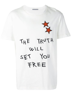 футболка с принтом the truth  Andrea Pompilio