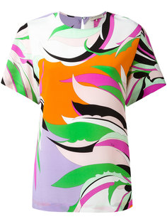 топ с принтом листьев Emilio Pucci