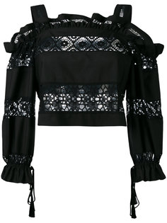 блузка с вырезными деталями Alberta Ferretti
