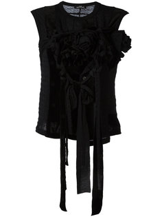 braided floral jacquard top Comme Des Garçons Vintage
