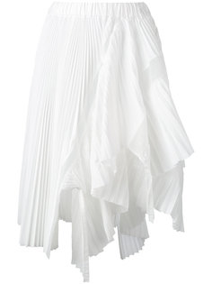 asymmetric micro pleated skirt  Sacai