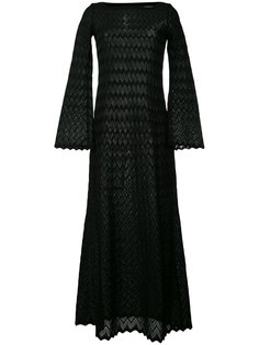 zig-zag pattern long dress Alaïa