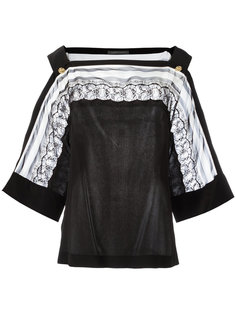 блузка с кружевной отделкой Alberta Ferretti