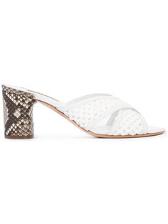 snakeskin effect heeled sandals Casadei