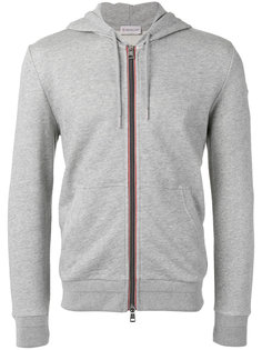 striped trim zip hoodie Moncler