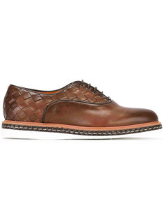 ботинки-дерби с плетеной отделкой Santoni