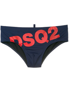 плавки с диагональным логотипом Dsquared2