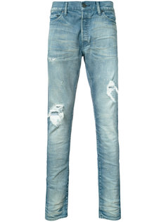 distressed denim jeans John Elliott
