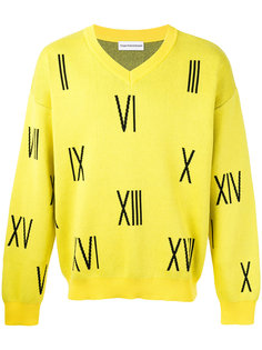 numbers V-neck sweater Gosha Rubchinskiy ГОША РУБЧИНСКИЙ