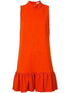 high neck frill dress Trina Turk