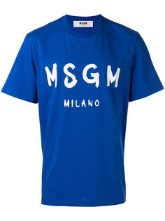футболка с принтом-логотипом MSGM