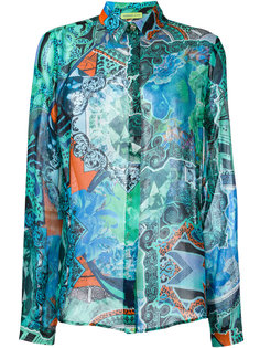 sheer patterned shirt Versace Jeans