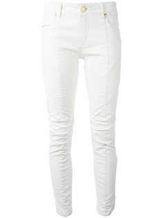 ribbed detail cropped jeans Pierre Balmain