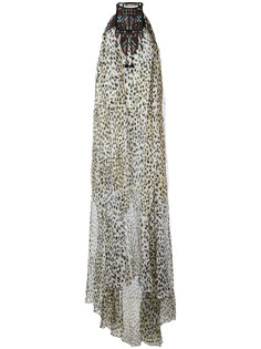printed beaded neck gown Roberto Cavalli
