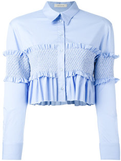 ruffled cropped shirt Cédric Charlier