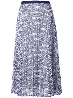 pleated floral lace skirt Oscar de la Renta