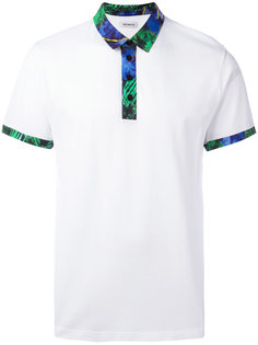 contrast print collar Dirk Bikkembergs