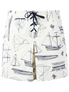 boat print shorts  Tory Burch