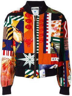 patchwork print bomber Moschino Vintage