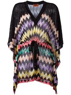 блузка с принтом зигзаг и шнурком Missoni