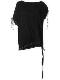 футболка со шнуровкой на рукавах Ann Demeulemeester
