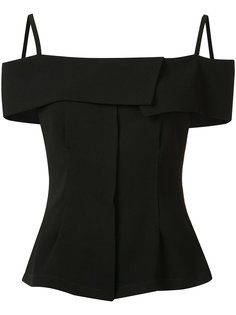 double-straps buttoned blouse Theory