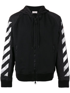 striped sleeves zipped hoodie Moncler X Off-White