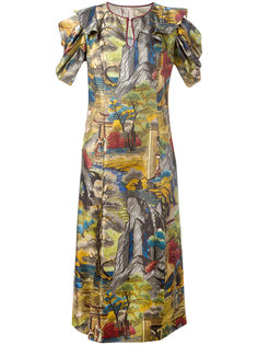 sheer forest print dress Antonio Marras