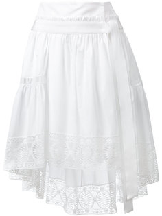 lace trim asymmetric skirt Alberta Ferretti