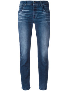 укороченные джинсы с выбеленным эффектом 7 For All Mankind