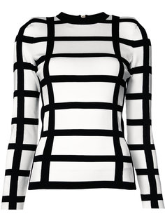 grid print top Balmain