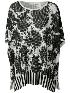 roses print knitted tunic Victor Alfaro