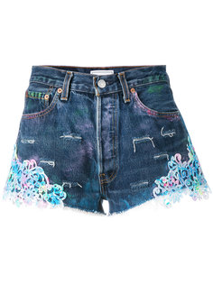 джинсовые шорты Tropez Graffiti Forte Couture