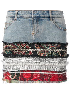 multi-print denim skirt Faith Connexion