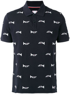 trumpet print polo shirt Moncler Gamme Bleu