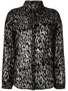 sheer animal print blouse The Kooples