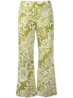 printed cropped trousers  Fay